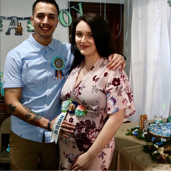 Maternity baby shower maxi dress worn once - Picture 3 of 4